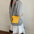 Korean Mini Crossbody Phone Bag | Nylon Casual Commuter Bag Crossbody Phone Bag Nixie Yellow