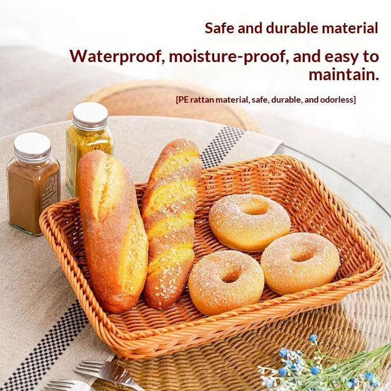 Imitation Rattan Storage Basket – BPA-Free Woven Organizer Storage Basket Nixie