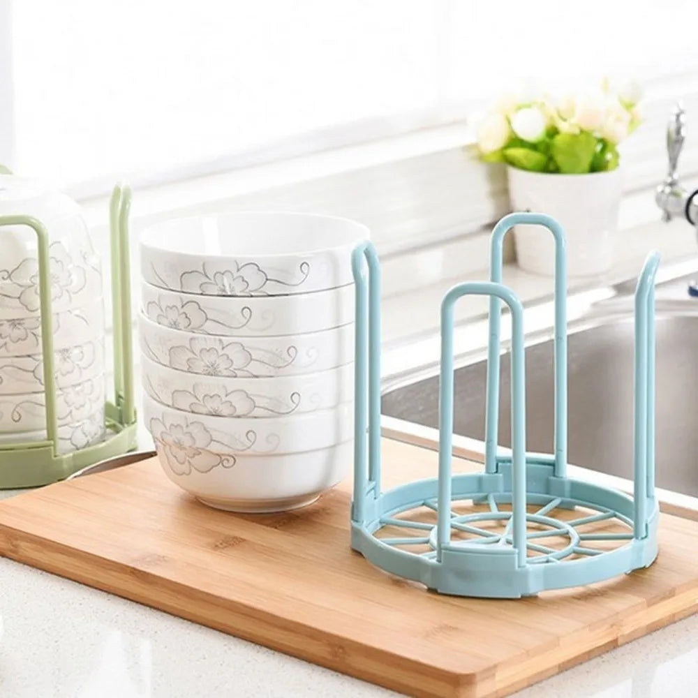 Plastic Bowl & Plate Holder Detachable Drain Rack Organizer Dish Drain Rack Nixie