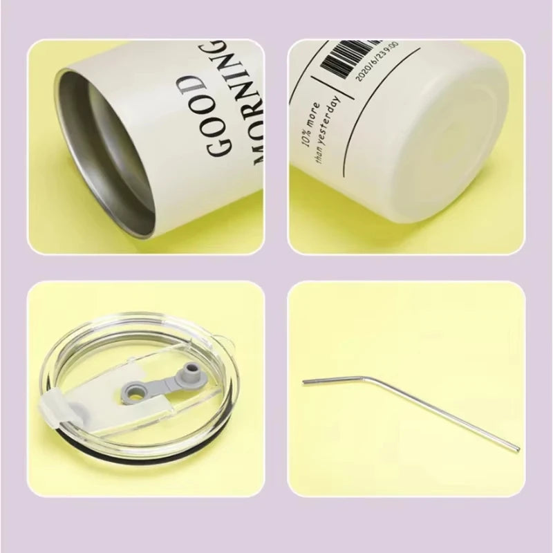 304 Stainless Steel Insulated Tumbler with Straw 600ml