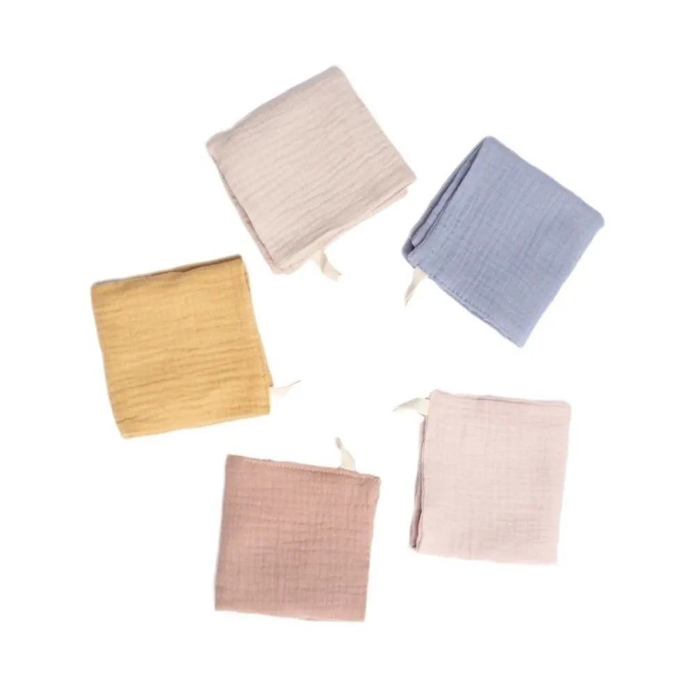 4-Layer Cotton Baby Washcloths – Soft Gauze Burp Cloths 3-5 Pack Baby Washcloths Nixie