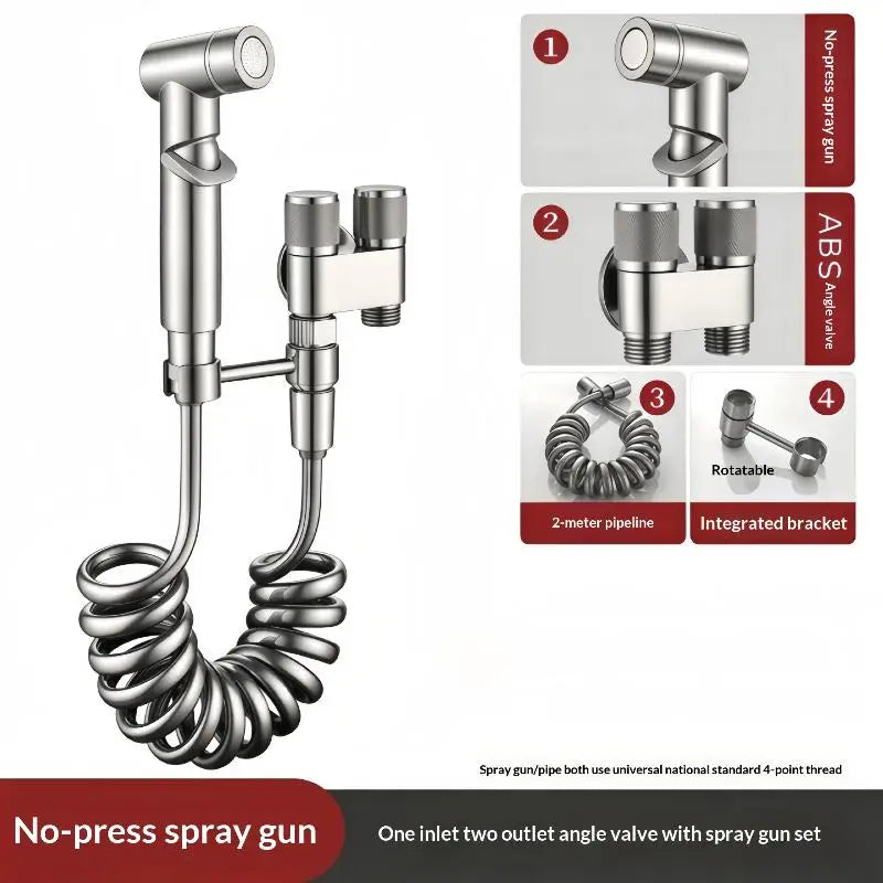 Handheld Bidet Sprayer Set – Dual Outlet Pressurized Toilet Nozzle Bidet Sprayer Set Nixie A10