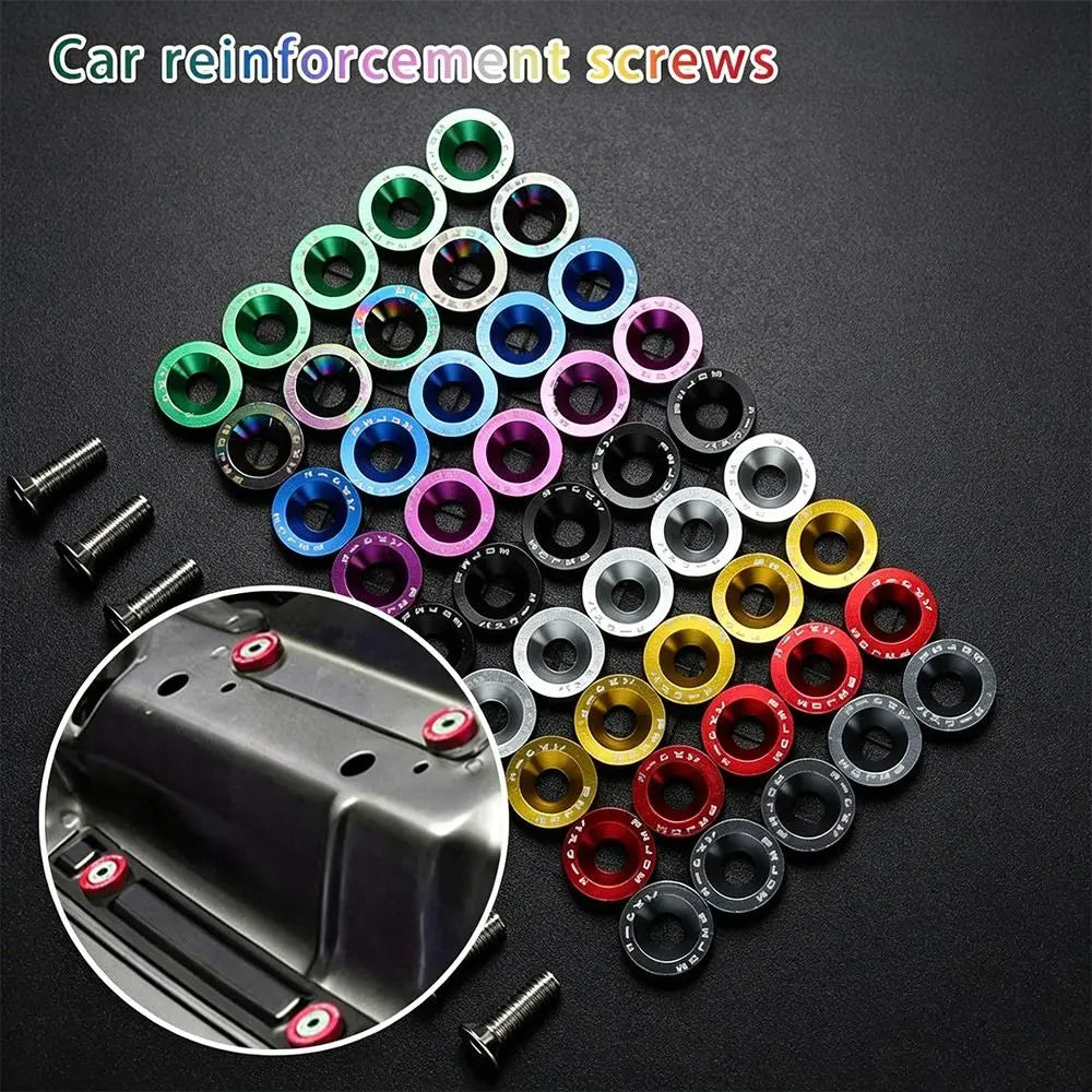 10PCS Aluminum M6 Decorative Screw Washers for Scooter Handlebar Scooter Screw Washers Nixie