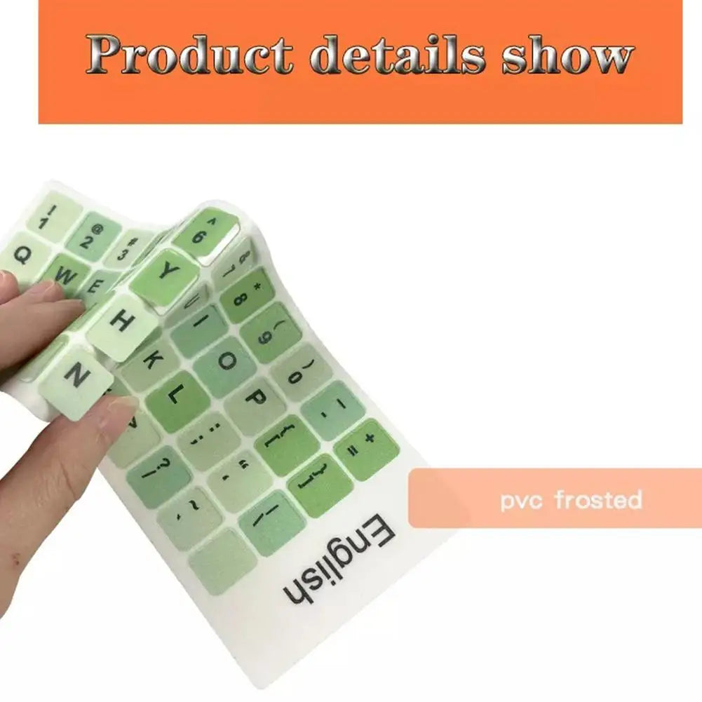 Macaron Color English Keyboard Stickers – Dustproof PVC Key Film Keyboard Sticker Nixie