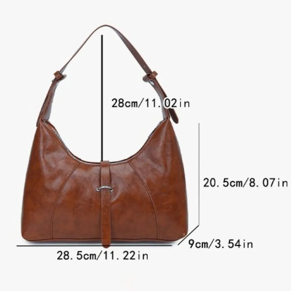 Women's PU Leather Underarm Tote Bag | Large Capacity – Nixie Leather Tote Bag Nixie