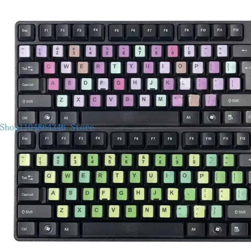 2PCS Macaron Color English Keyboard Stickers – Laptop & Desktop Keyboard Stickers Nixie
