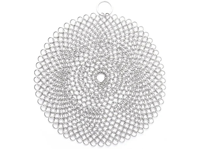 Chainmail Cast Iron Scrubber – Stainless Steel Cleaning Ring