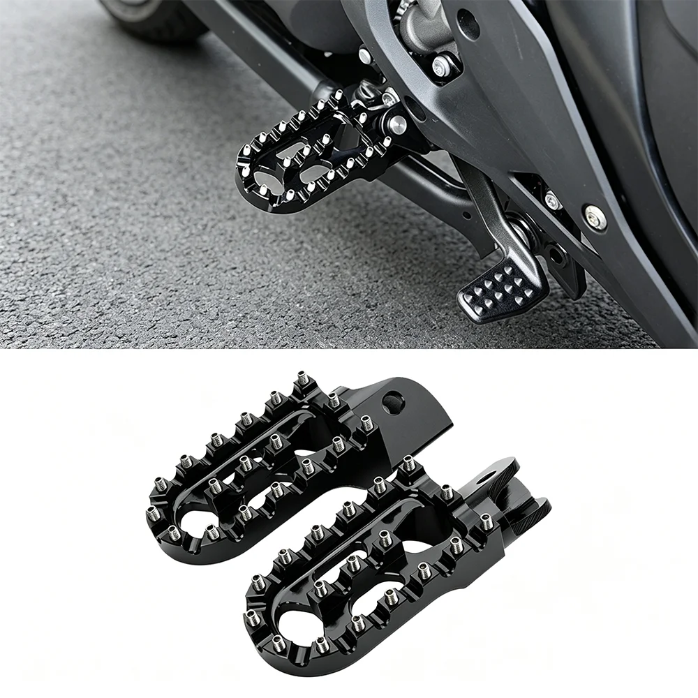 BMW GS Wide CNC Footpegs Black Aluminum R1300GS R1250GS F850GS Motorcycle Footpegs Nixie