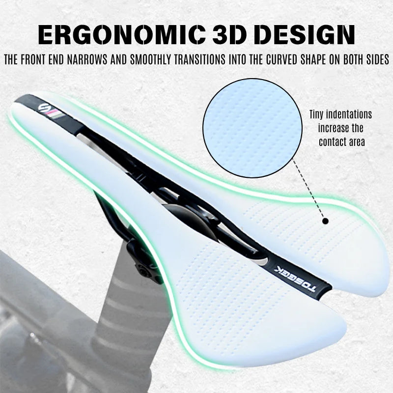TOSEEK Ultralight Bike Saddle – Hollow Breathable Ergonomic Seat Bike Saddle Nixie