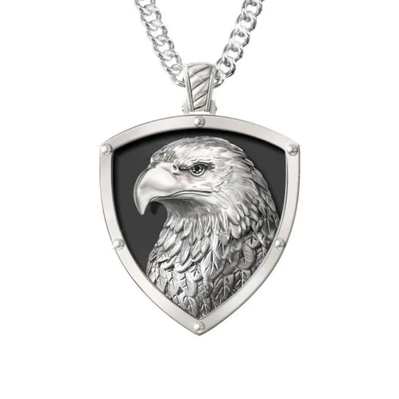 Vintage Gothic Egyptian Horus Eagle Pendant Necklace for Men Pendant Necklace Nixie