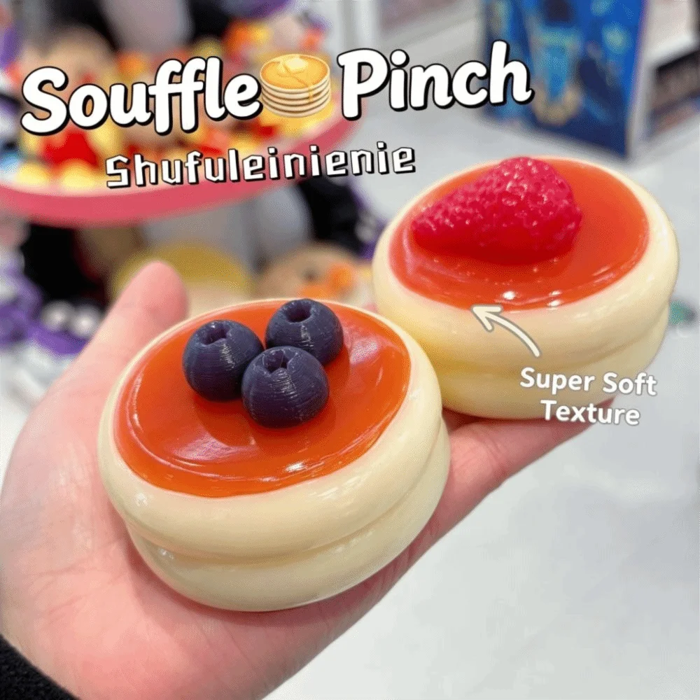 Slow Rebound Soufflé Fidget Toy – Soft Squeeze Cake Shape