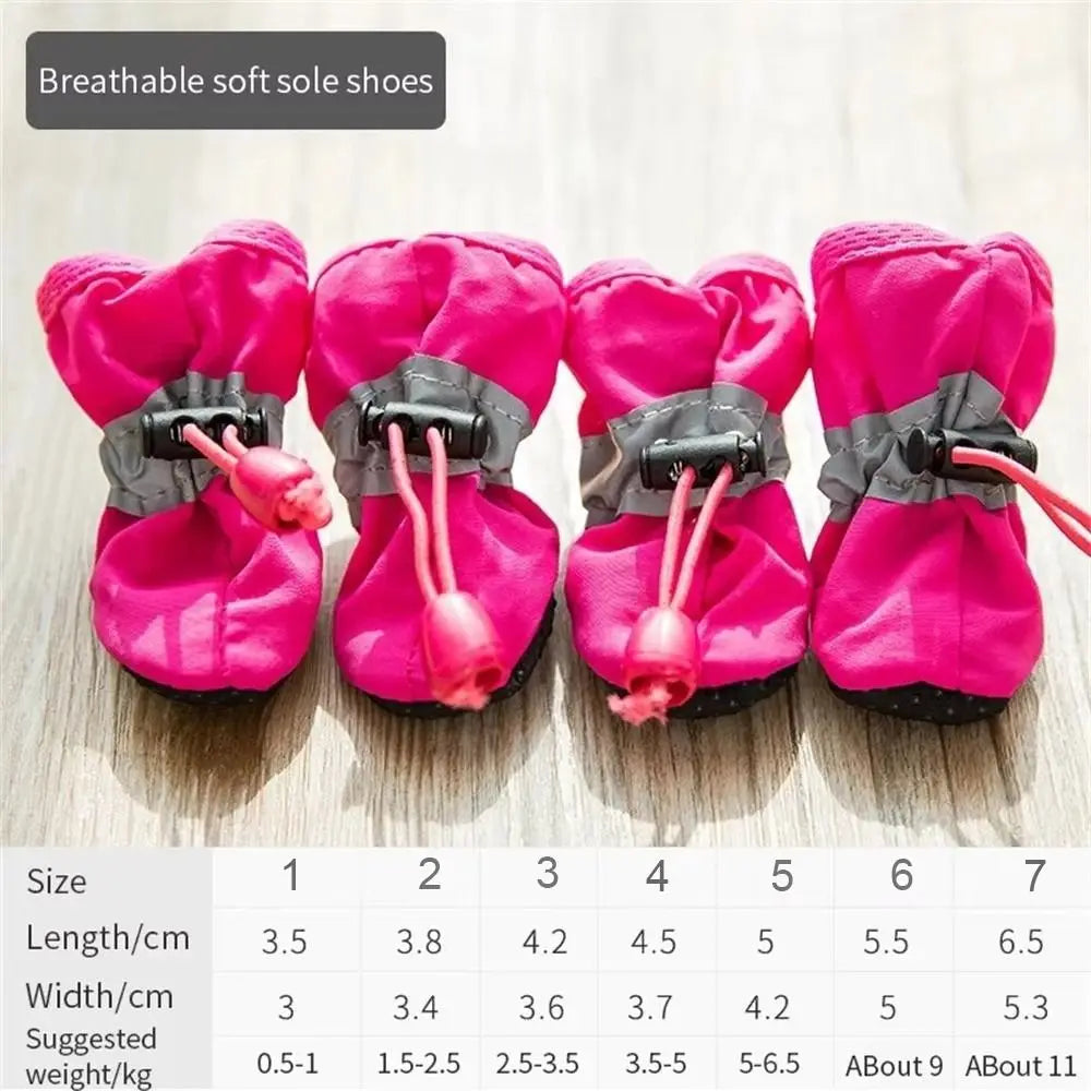 4-Pack Anti-Slip Waterproof Dog Booties for Small Dogs Dog Booties Nixie