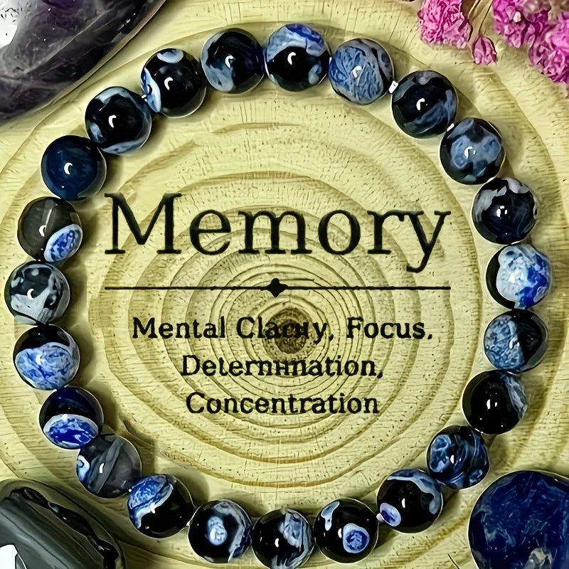 Natural Stone Bead Bracelet – Amethyst, Agate & Tiger Eye Stone Bead Bracelet Nixie