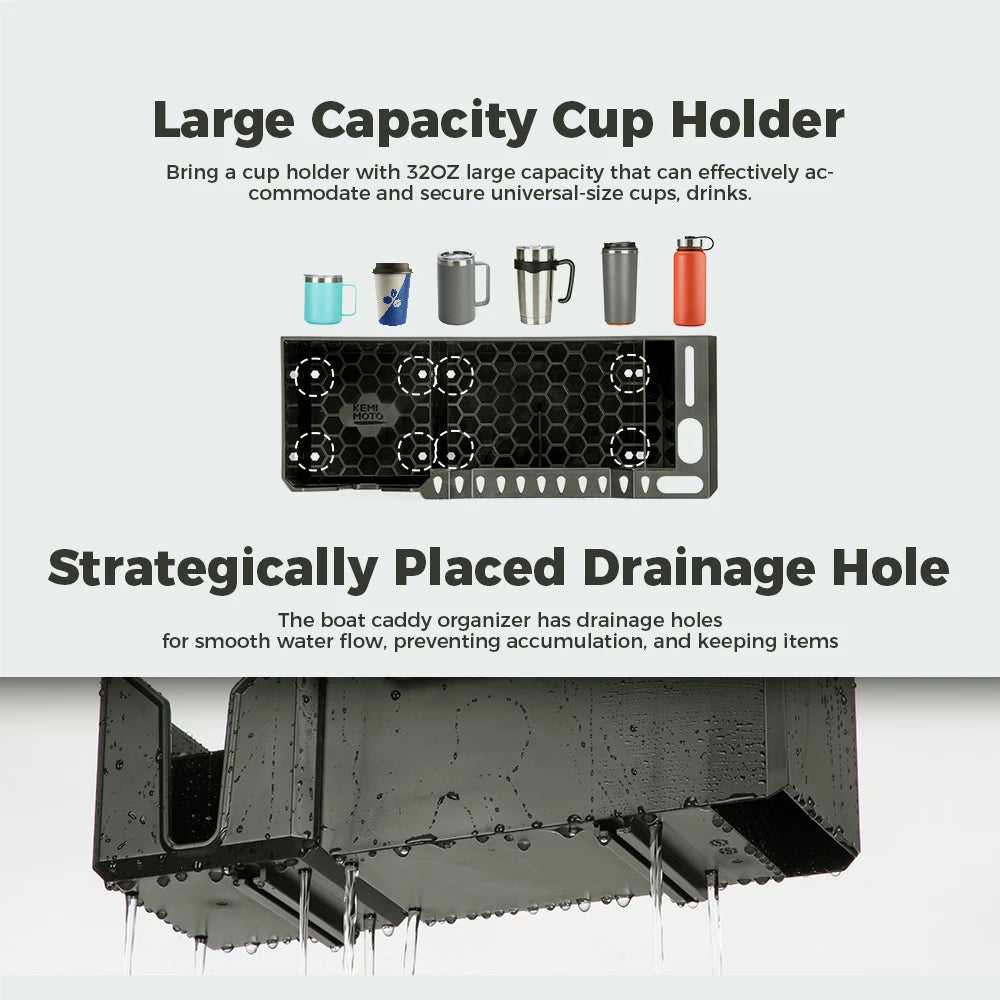 Marine Boat Cup Holder & Storage Caddy Organizer | Universal Marine Caddy Organizer Nixie