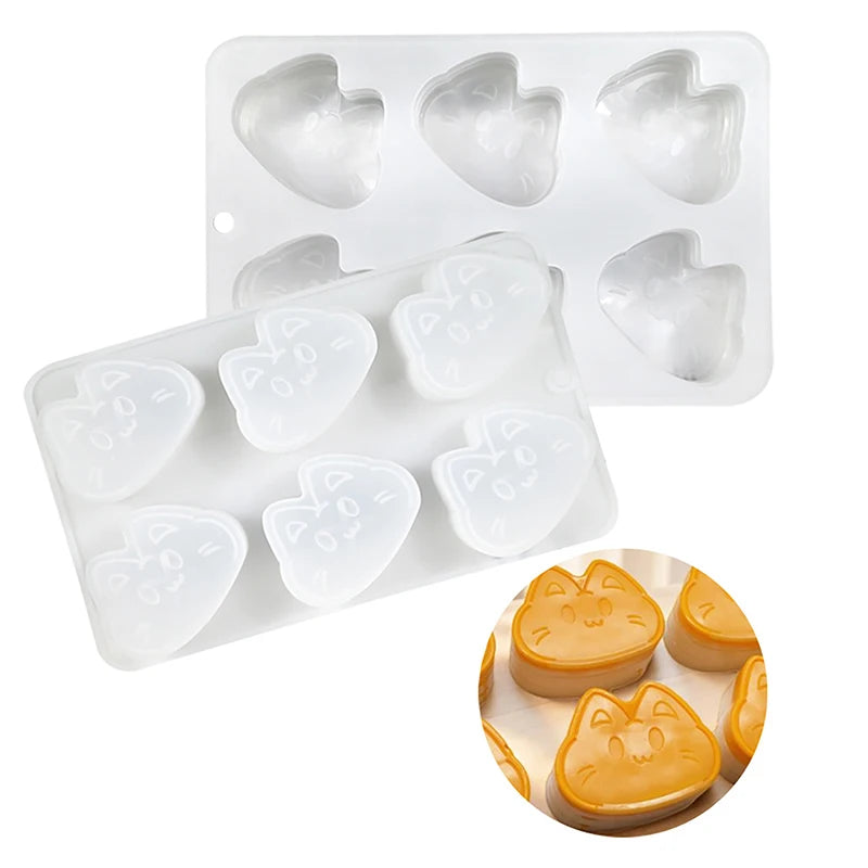 3D Cat Silicone Mold – Chocolate, Cake & Dessert Bakeware Silicone Baking Mold Nixie