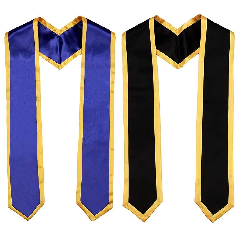 Black Graduation Stole Sash – Unisex Academic Honor Stole