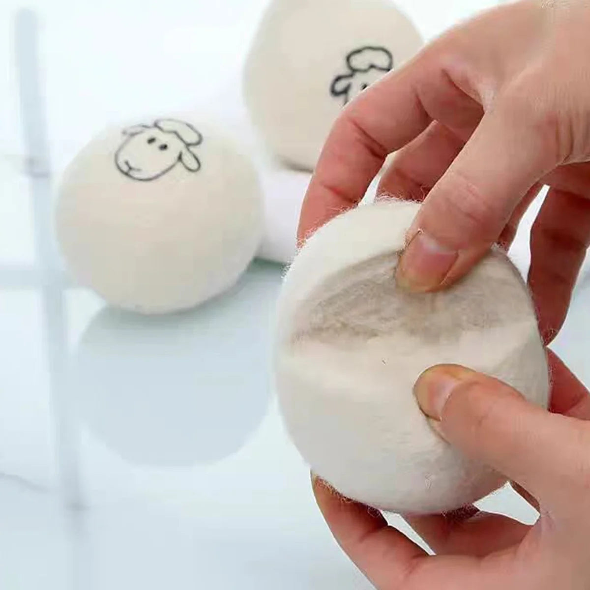 Reusable Wool Dryer Balls 3/6 Pack – Natural Fabric Softener