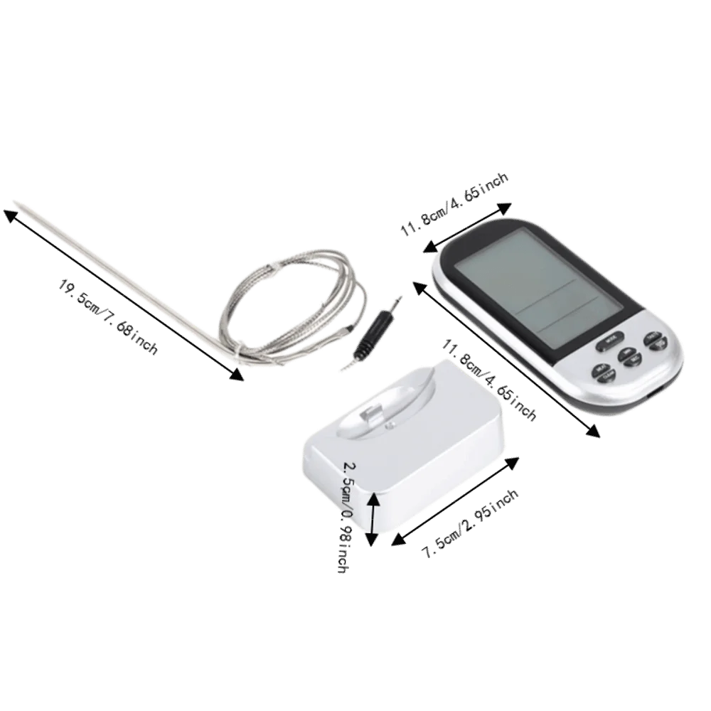 Digital Probe Food Thermometer – LCD Display, C/F Switch Kitchen Thermometer Nixie