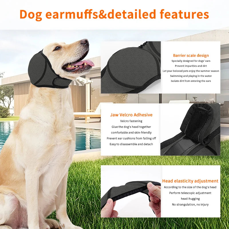 Dog Calming Earmuffs – Noise Reduction Waterproof Ear Cover Dog Ear Protection Nixie