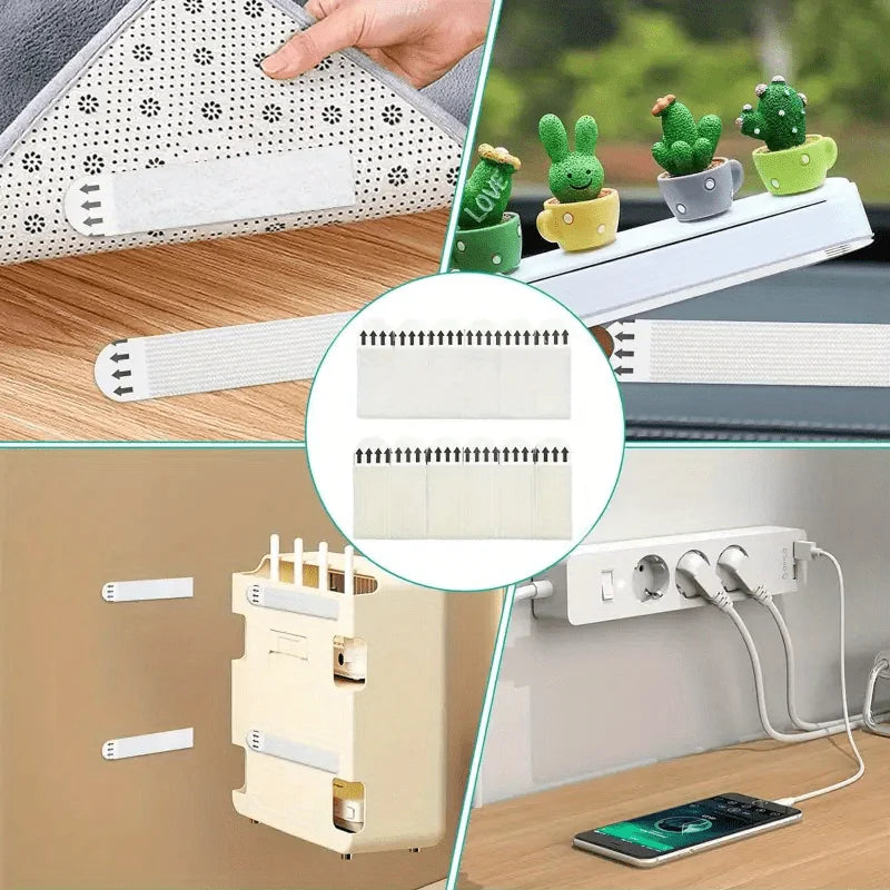 24–48PCS Heavy-Duty Seamless Self-Adhesive Magic Tape Fasteners Adhesive Wall Fasteners Nixie
