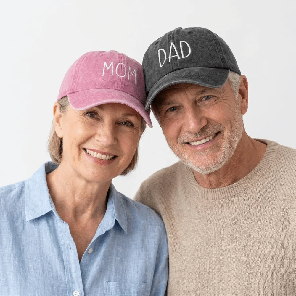 Vintage MOM DAD Embroidered Baseball Cap – Adjustable Unisex Hat Baseball Cap Nixie
