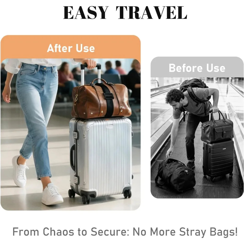 2-Pack Adjustable Luggage Connector Straps for Suitcases