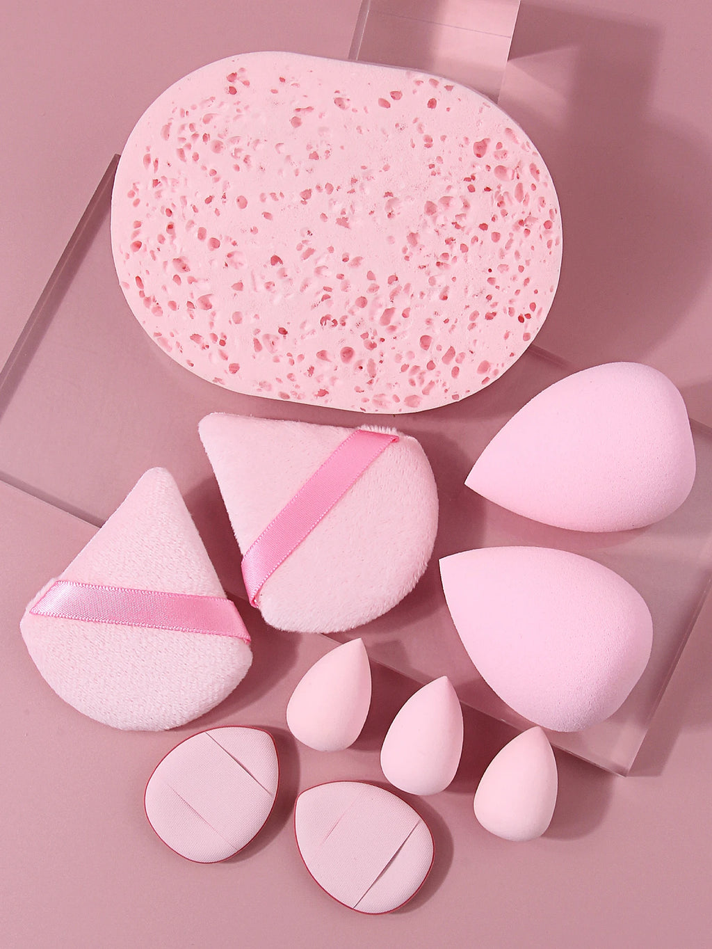 10-Piece Makeup Sponge Set – Puffs, Eggs & Mini Sponges Makeup Sponge Set Nixie