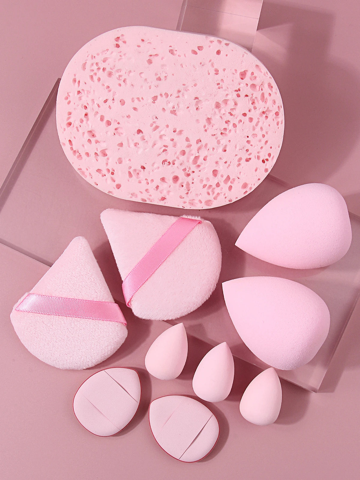 10-Piece Makeup Sponge Set – Puffs, Eggs & Mini Sponges Makeup Sponge Set Nixie