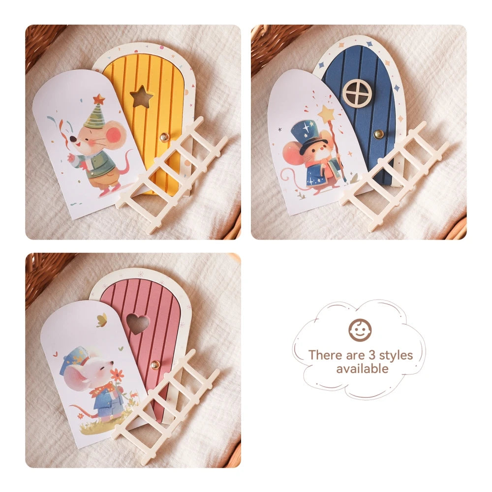 Fairy Door Miniature Wooden Mouse Door Garden Decor Miniature Garden Decor Nixie