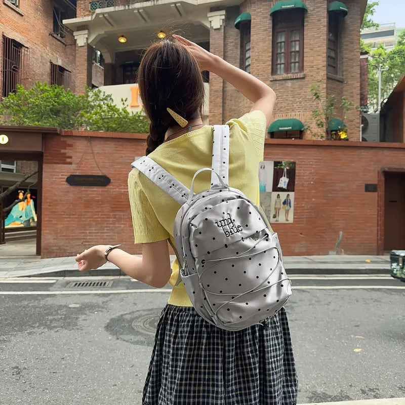 Korean Polka Dot Mini Backpack for Women – Stylish Commuter Bag Women's Mini Backpack Nixie