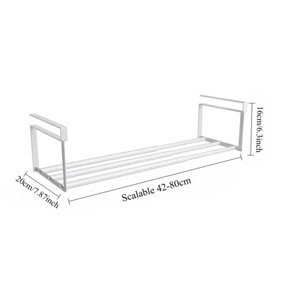 Adjustable Under Shelf Shoe Rack – Hanging Cabinet Organizer