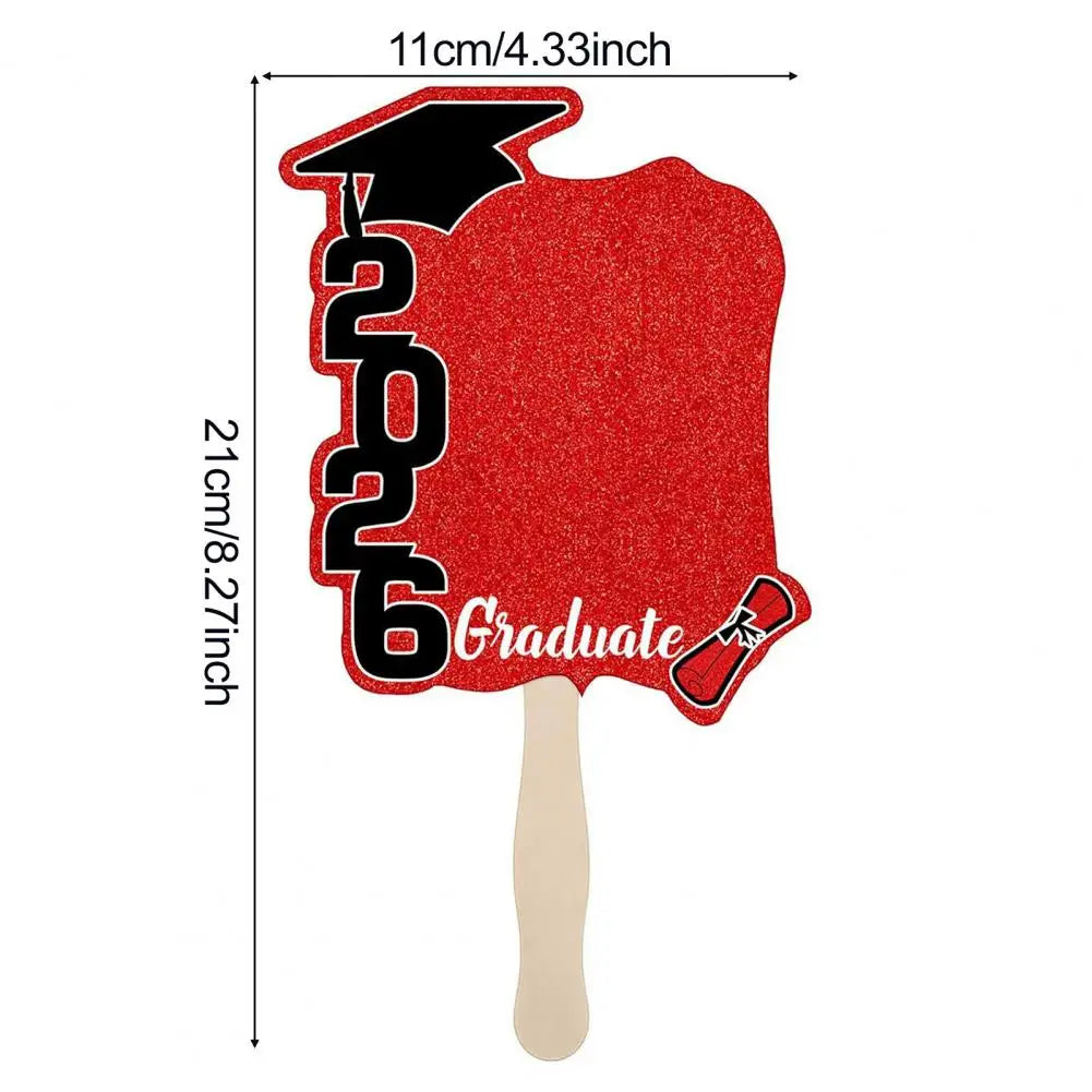 2026 Wooden Graduation Photo Props – Glitter Party Keepsake Graduation Photo Prop Nixie