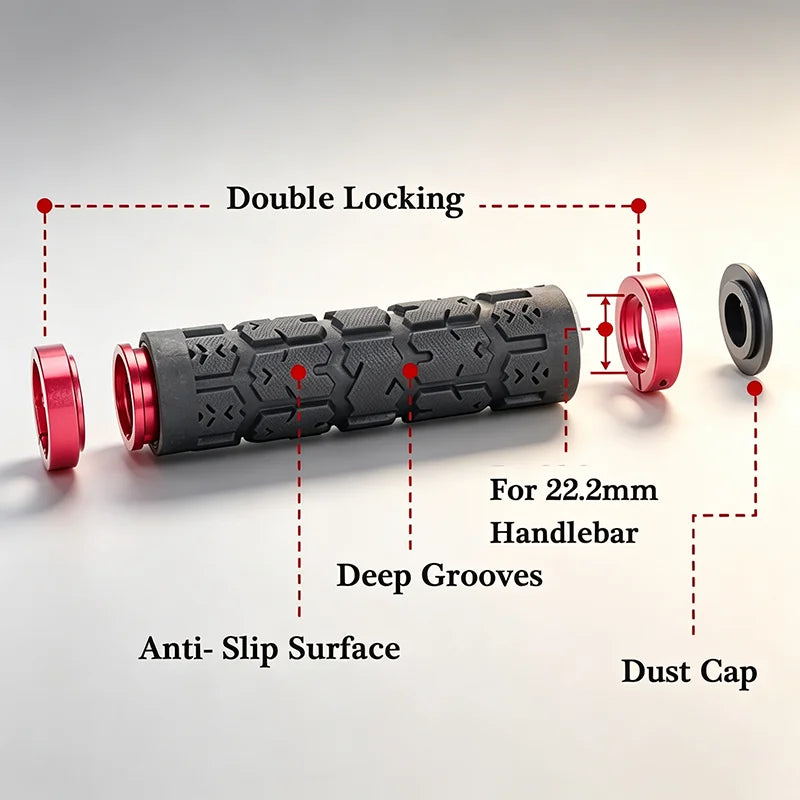 ODI Double Lock-On MTB Handlebar Grips – BMX & DH Bicycle Bike Handlebar Grips Nixie