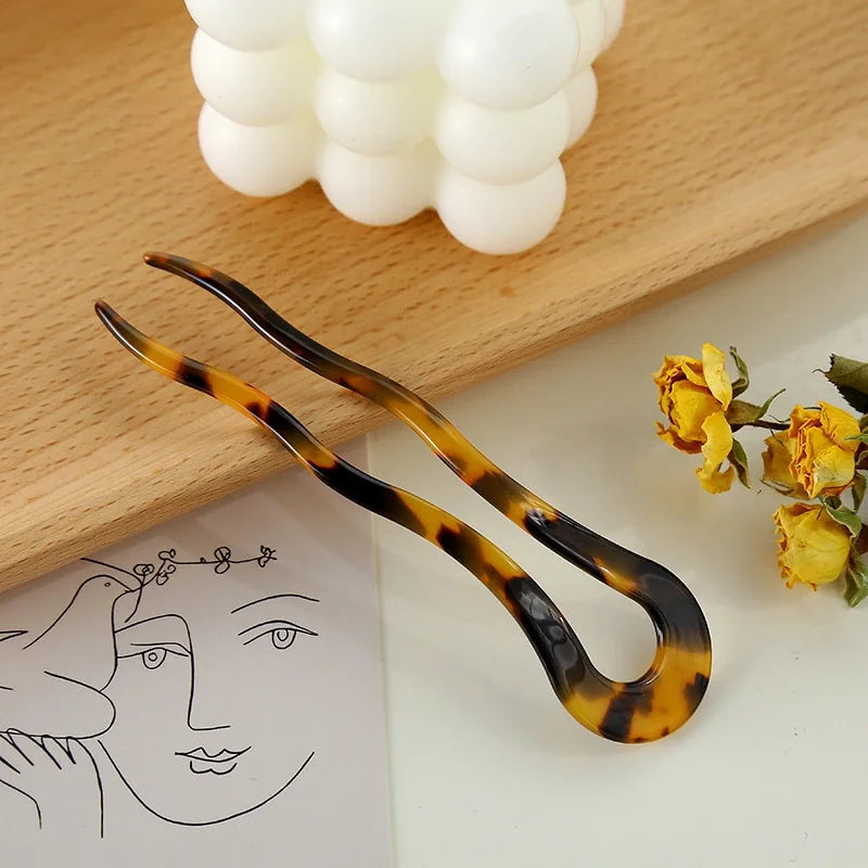 Retro Cellulose Acetate Hairpin – Vintage Tortoise Hair Clip Hair Clip Nixie
