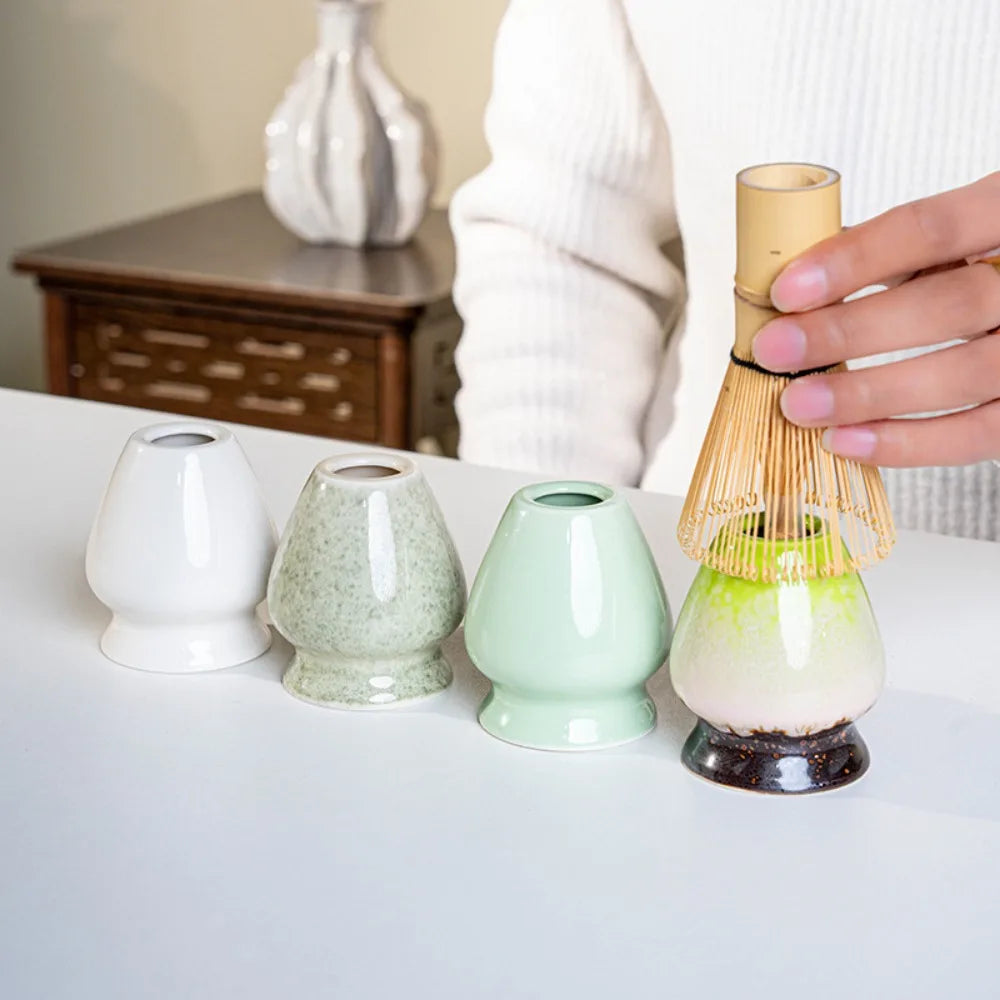 Ceramic Matcha Bowl Set – Gradient Color with Pouring Spout Matcha Tea Bowl Nixie