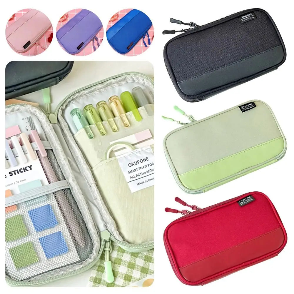 Oxford Pencil Case Ultra-Thin Portable Pen Bag & Organizer Pencil Case Nixie