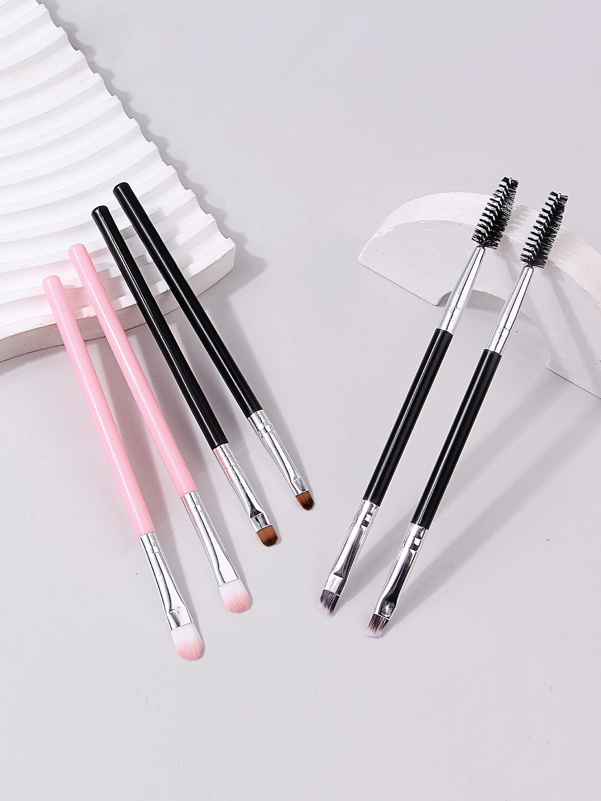 6-Piece Dual-Ended Eye Makeup Brush Set – Eyeshadow & Spoolie Eye Makeup Brushes Nixie