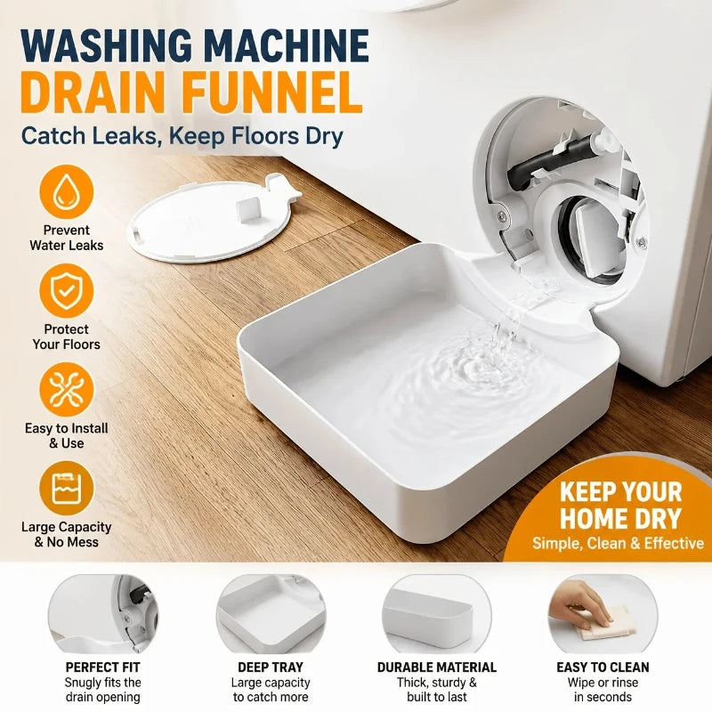 Washing Machine Drain Tray – Leak-Proof Floor Protector Pan