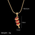 Women's Gold-Plated Copper Pendant Necklace – Steel Chain Pendant Necklace Nixie XL2163-08