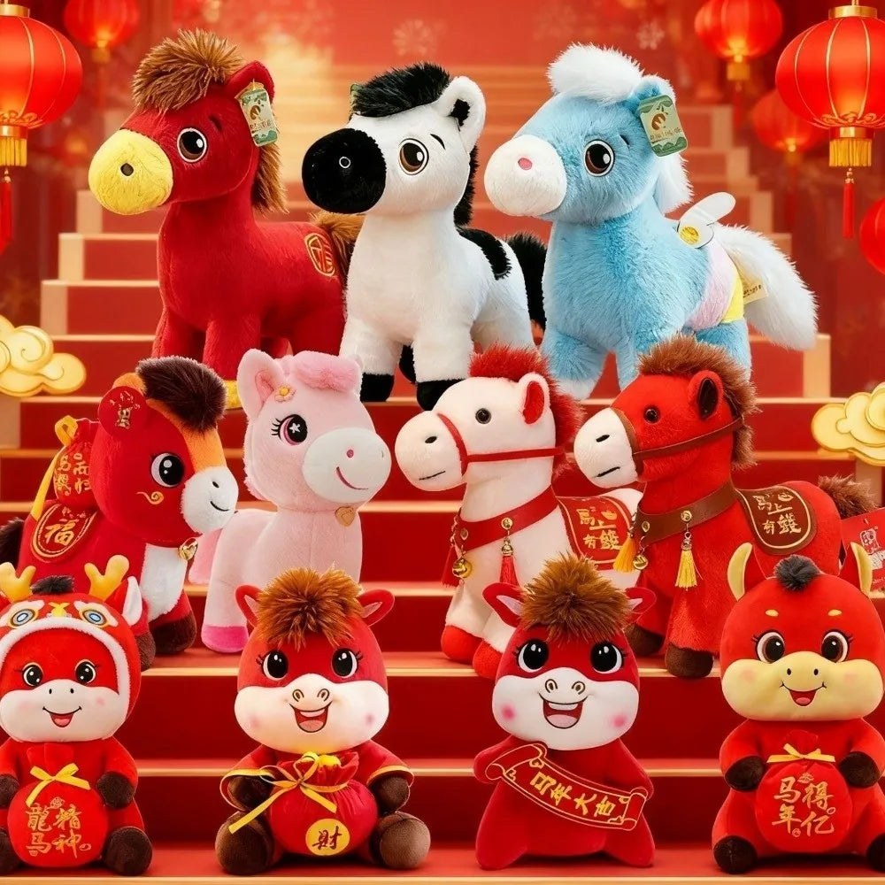 Chinese Zodiac Horse Plush Doll 20cm – Lunar New Year Gift Plush Stuffed Animal Nixie