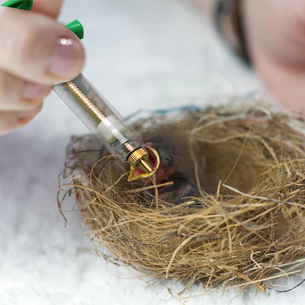 Baby Bird Feeding Syringe Kit with Soft Hose – 10/20/50ml Bird Feeding Syringe Nixie