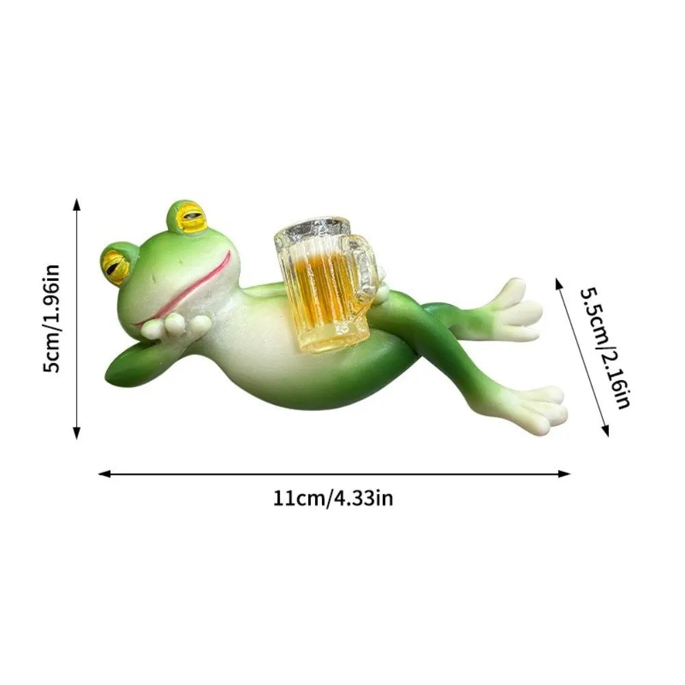 Resin Frog Figurine – Pot Edge & Fish Tank Hanging Ornament Decorative Figurine Nixie