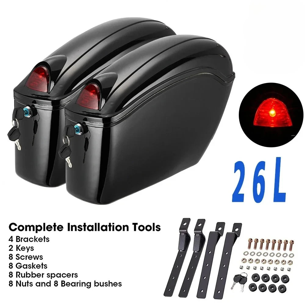 KEMITOUR Hard Motorcycle Saddlebags ABS Side Bags 22L–30L Motorcycle Saddlebags Nixie 26L