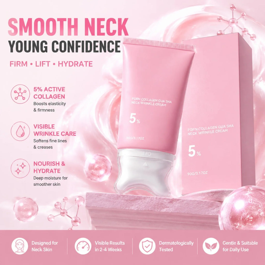 PDRN Collagen Gua Sha Neck Cream – Firming & Hydrating 90g Neck Firming Cream Nixie