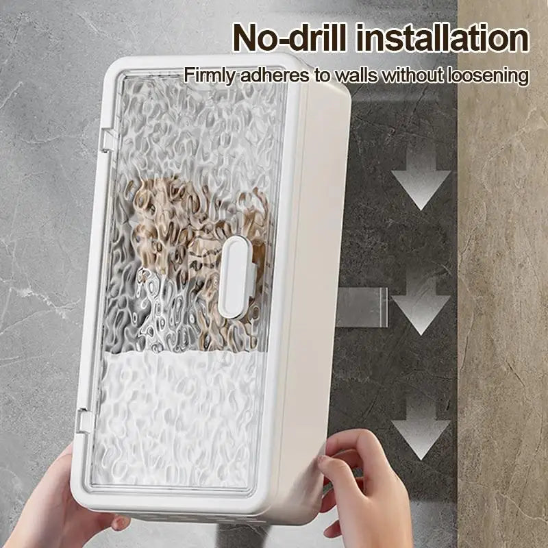 Wall Mounted Bathroom Toothbrush & Toiletry Organizer