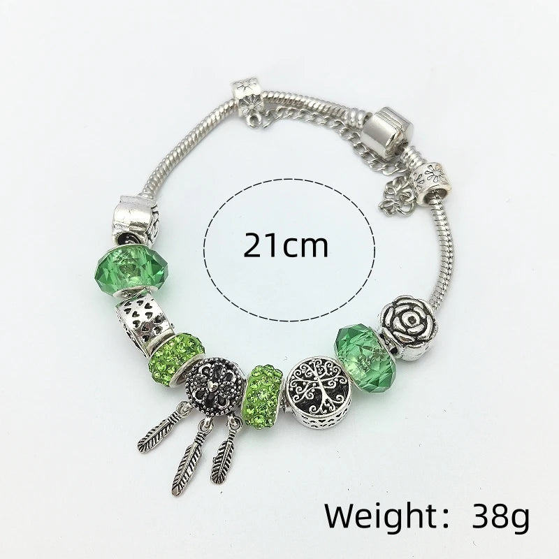 Crystal Bracelet Flower Tree Dream Catcher Tassel Beads Fashion Bracelet Nixie XL0653-21