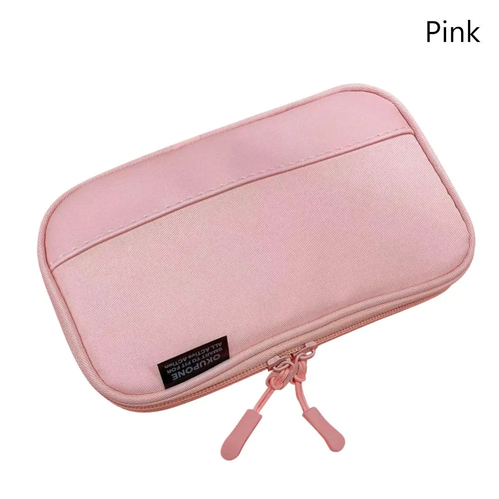 Oxford Pencil Case Ultra-Thin Portable Pen Bag & Organizer Pencil Case Nixie Pink