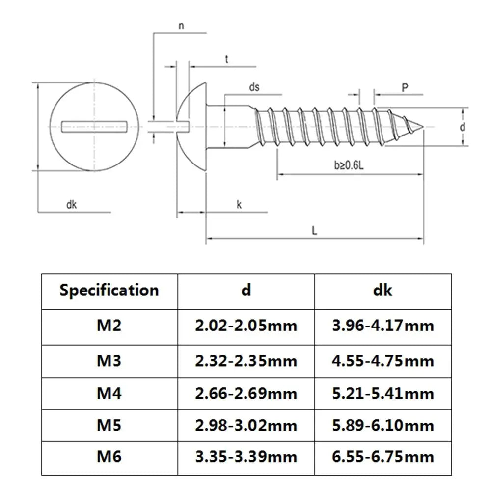 Solid Brass Round Head Slotted Self-Tapping Wood Screws M2 Wood Screws Nixie
