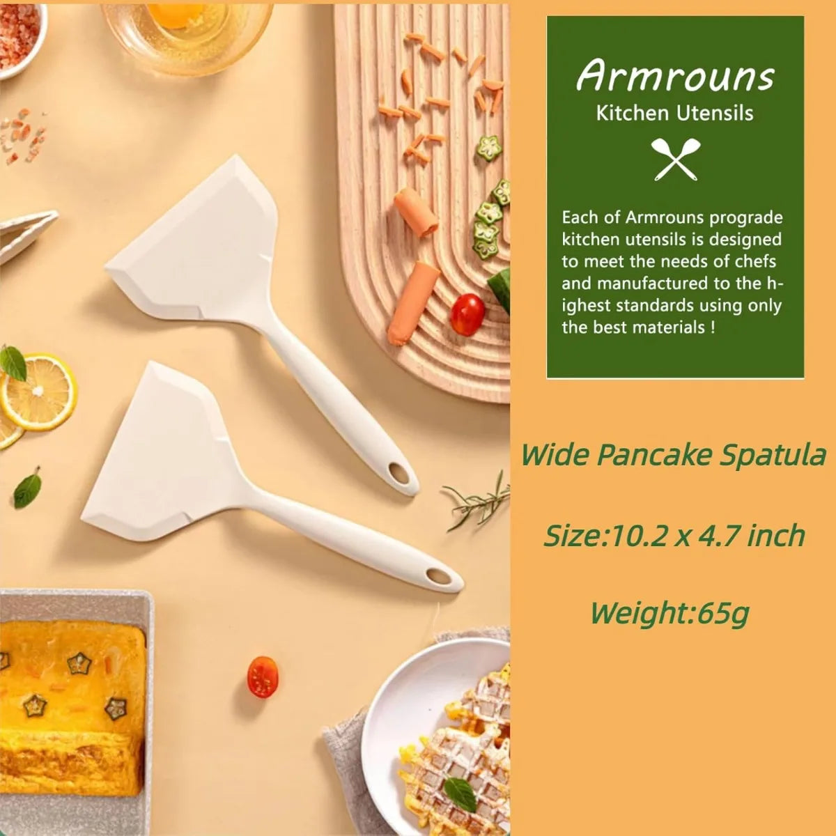 Silicone Tamagoyaki Spatula – Heat Resistant, Non-Scratch Kitchen Spatula Nixie