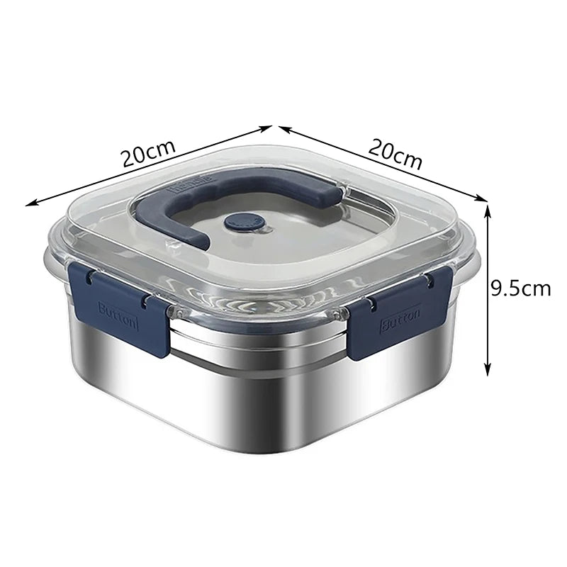 Stainless Steel Lunch Box Bento Food Container with Lid & Handle Stainless Lunch Box Nixie A1